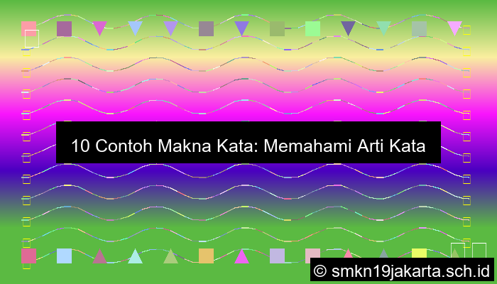 10 Contoh Makna Kata