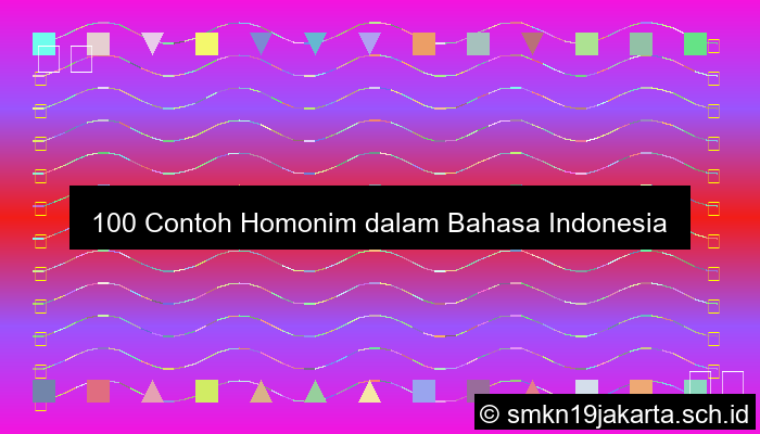100 Contoh Homonim
