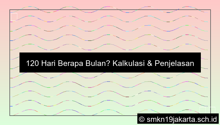 120 Hari Berapa Bulan