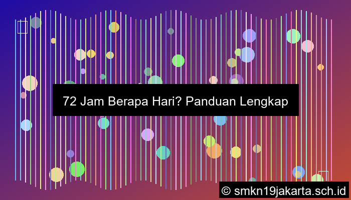 72 Jam Berapa Hari