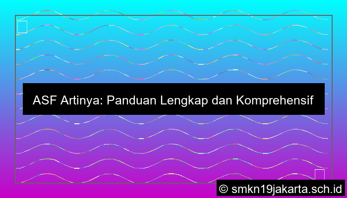 Asf Artinya