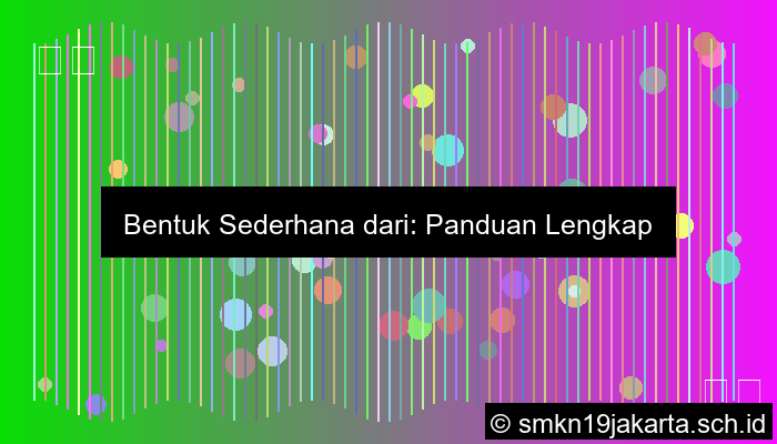 Bentuk Sederhana Dari