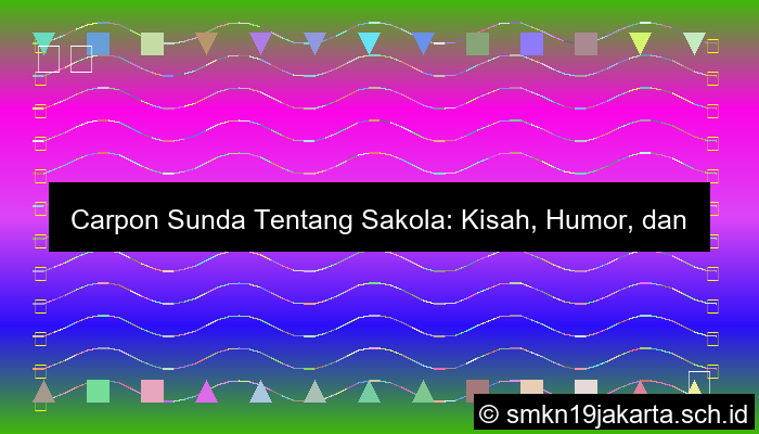 Carpon Sunda Tentang Sakola