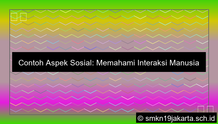 Contoh Aspek Sosial