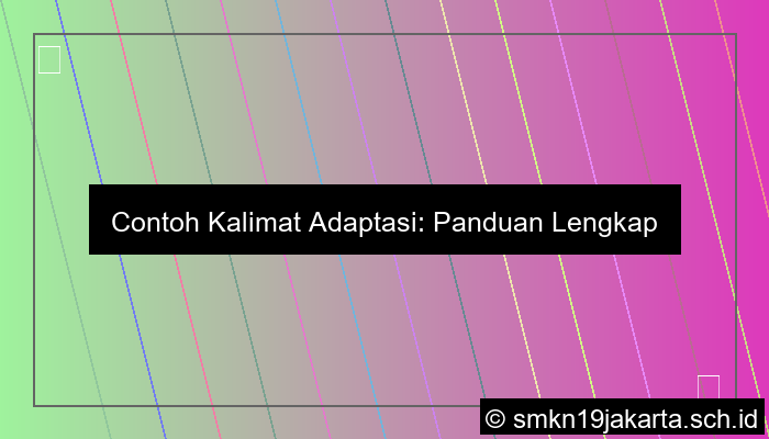 Contoh Kalimat Adaptasi