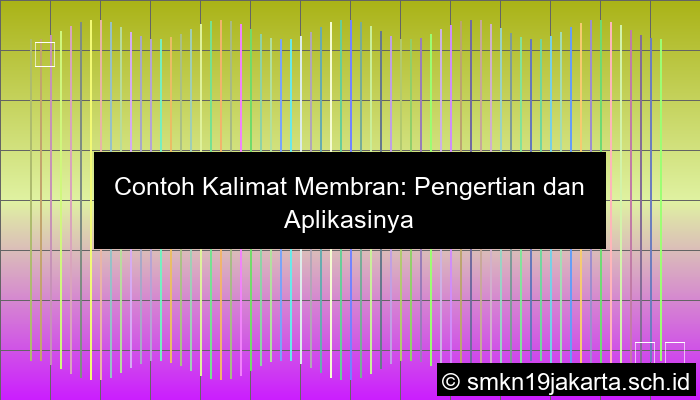 Contoh Kalimat Membran