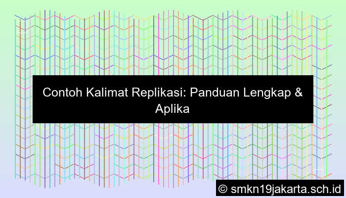 Contoh Kalimat Replikasi