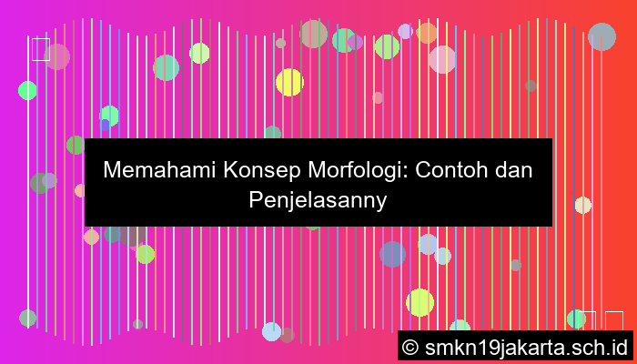 Contoh Konsep Morfologi