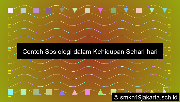 Contoh Sosiologi