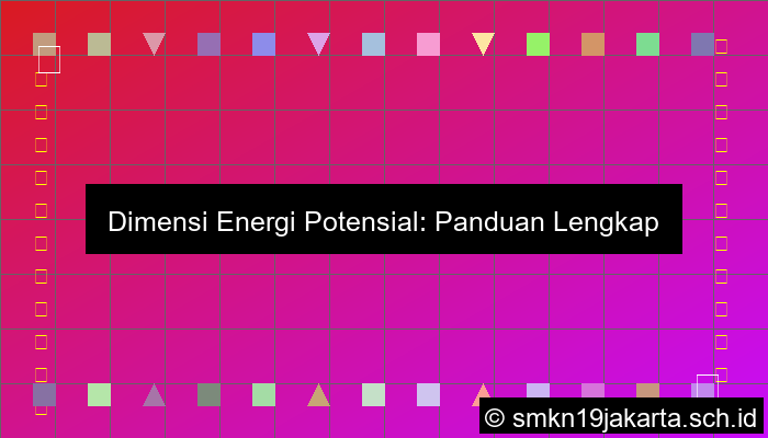 Dimensi Energi Potensial