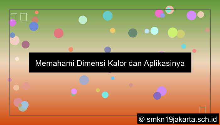 Dimensi Kalor