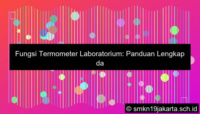 Fungsi Termometer Laboratorium