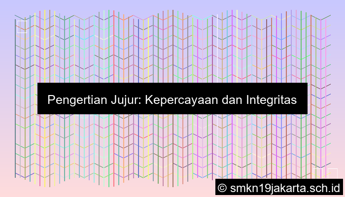 Jelaskan Pengertian Jujur