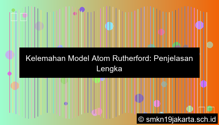 Kelemahan Teori Atom Rutherford