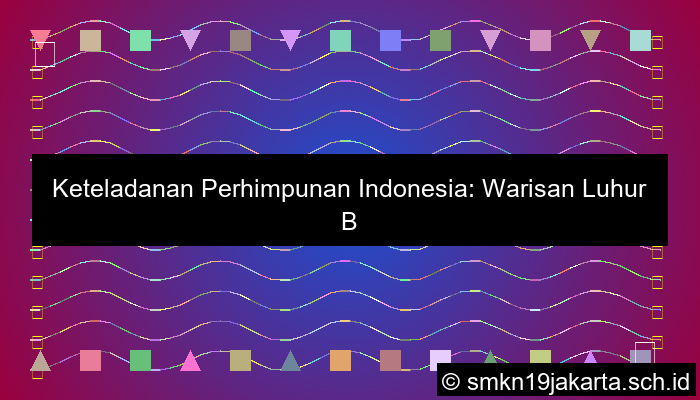 Keteladanan Perhimpunan Indonesia