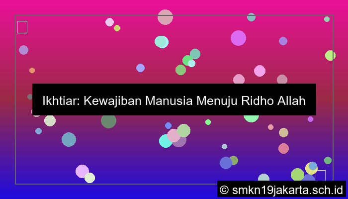 Mengapa Manusia Diwajibkan Ikhtiar