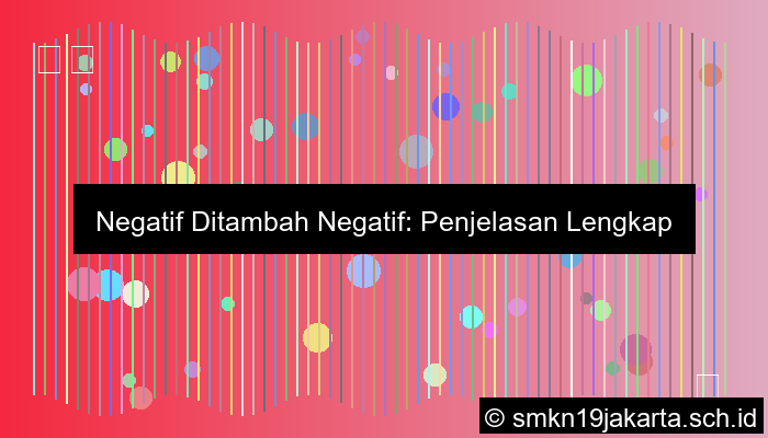 Negatif Ditambah Negatif