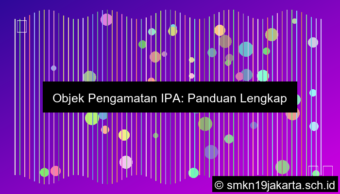Objek Pengamatan Ipa Adalah