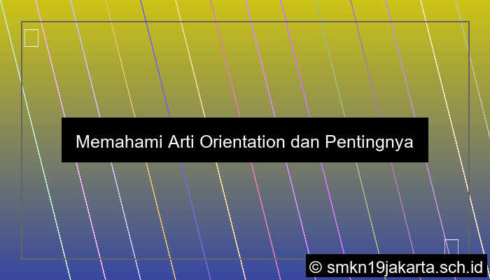 Orientation Adalah