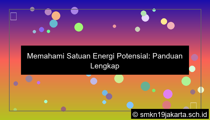 Satuan Energi Potensial