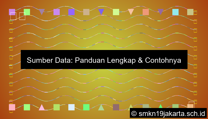 Sebutkan Contoh Sumber Data