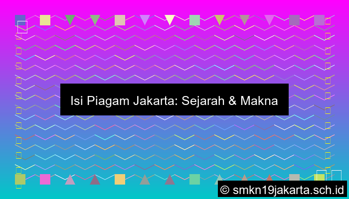 Sebutkan Isi Piagam Jakarta