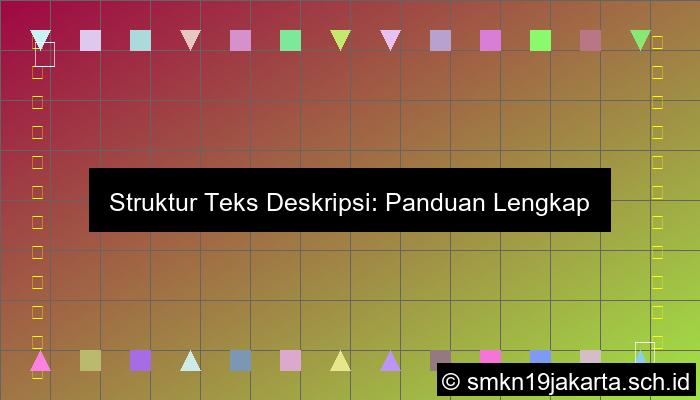 Sebutkan Struktur Teks Deskripsi