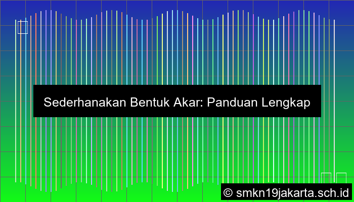 Sederhanakan Bentuk Akar Berikut