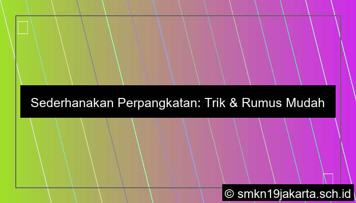 Sederhanakan Perpangkatan Berikut Ini