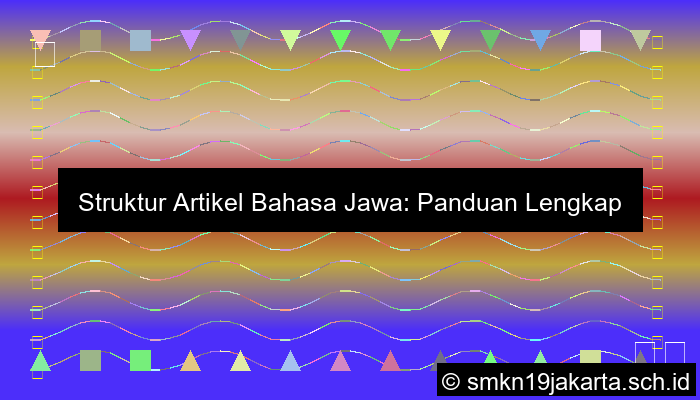 Struktur Artikel Bahasa Jawa