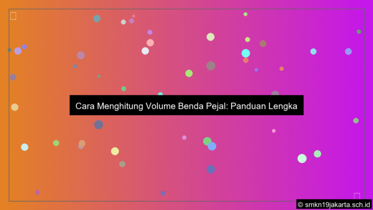 Cara menghitung volume benda pejal