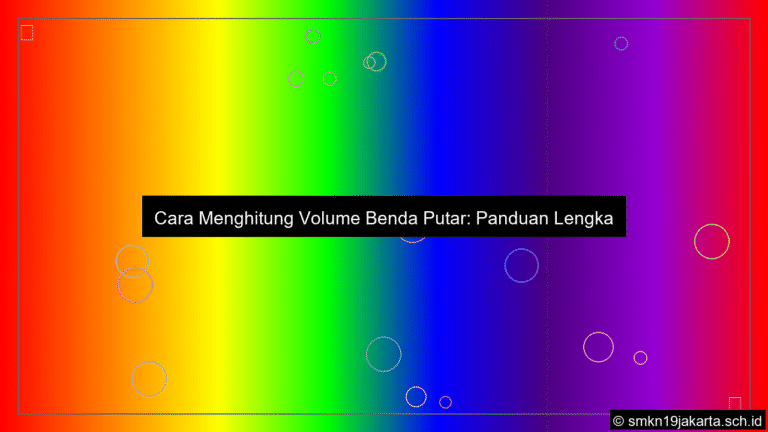 Cara menghitung volume benda putar