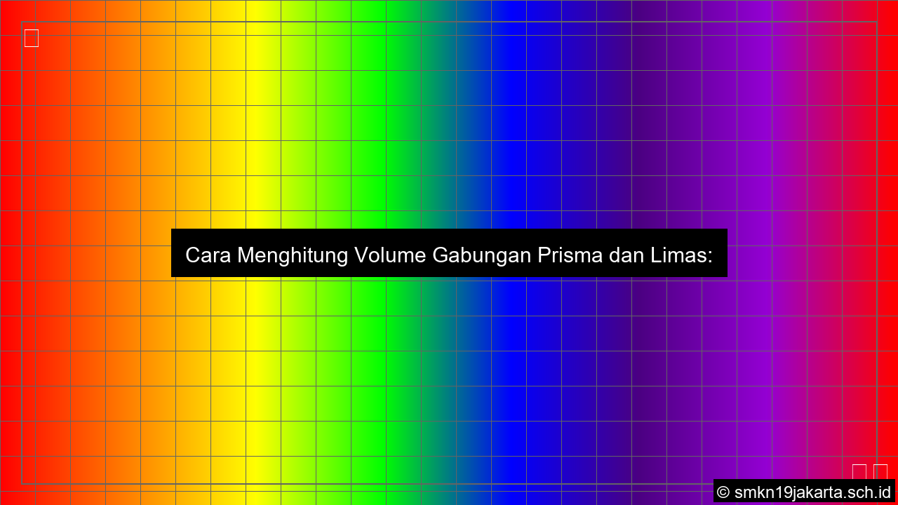 Cara menghitung volume gabungan prisma dan limas