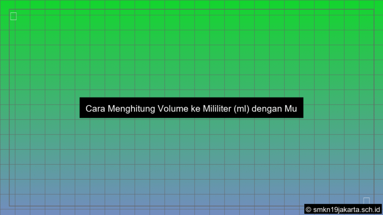 visual Cara menghitung volume ke ml