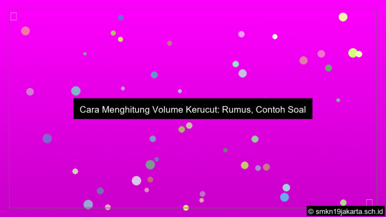 Cara menghitung volume kerucut