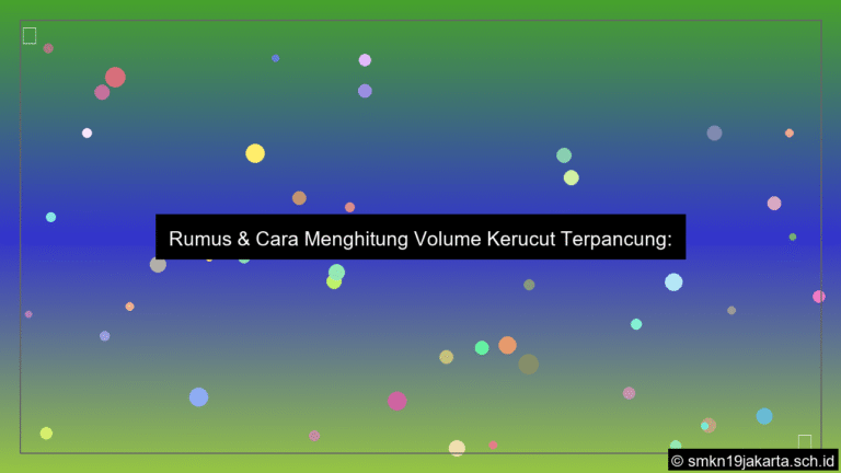 Cara menghitung volume kerucut terpancung