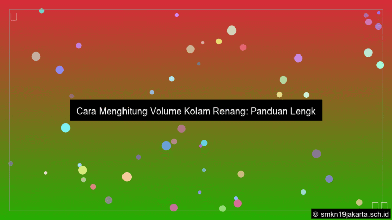 Cara menghitung volume kolam renang