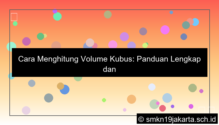 Cara menghitung volume kubus