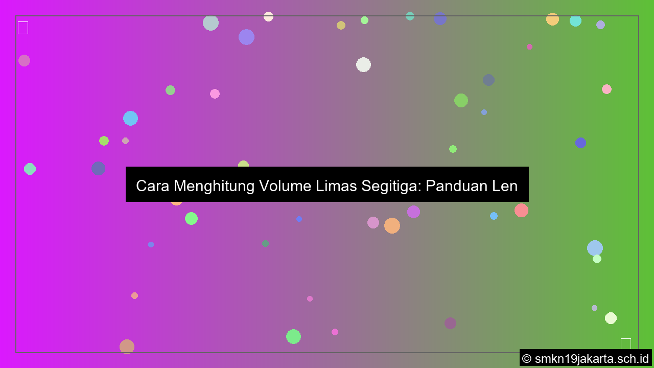 Cara menghitung volume limas segitiga