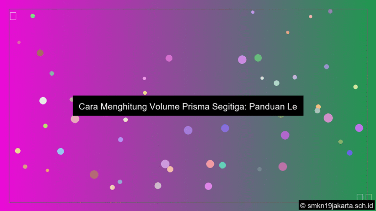 Cara menghitung volume prisma segitiga