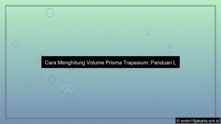 Cara menghitung volume prisma trapesium