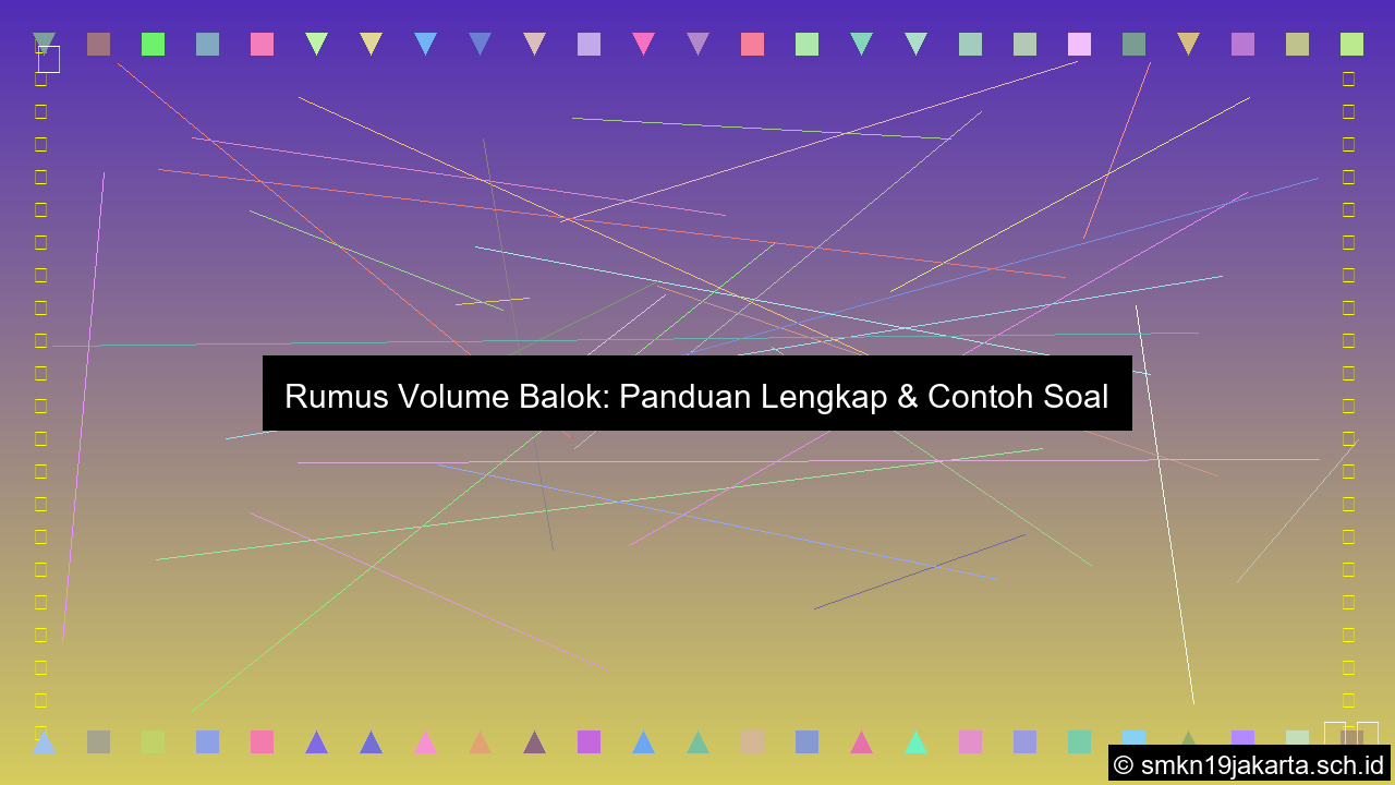 Rumus volume balok