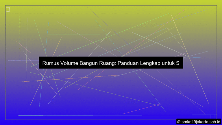Rumus volume bangun ruang