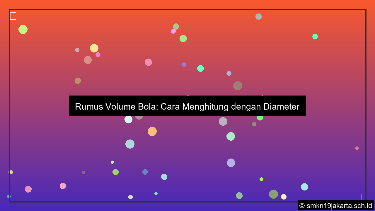 visual Rumus volume bola dengan diameter