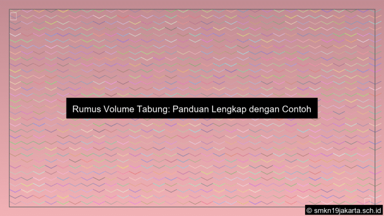 Rumus volume tabung dengan tinggi