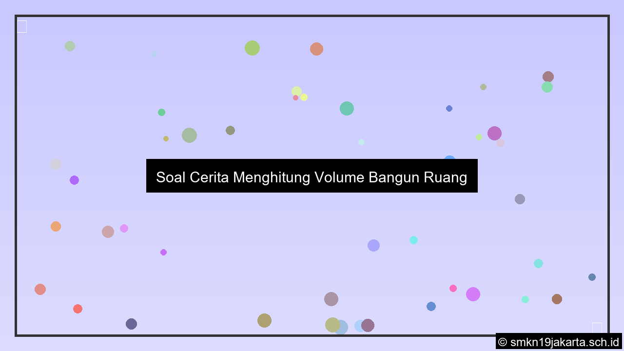 gambar Soal cerita menghitung volume bangun ruang