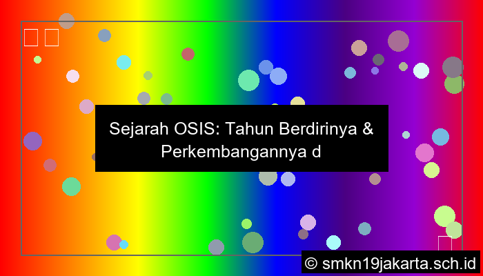 visual tahun berapa osis didirikan
