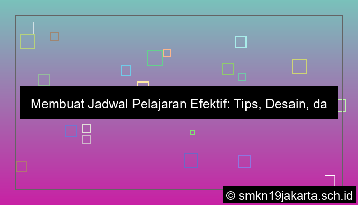 visual tema jadwal pelajaran