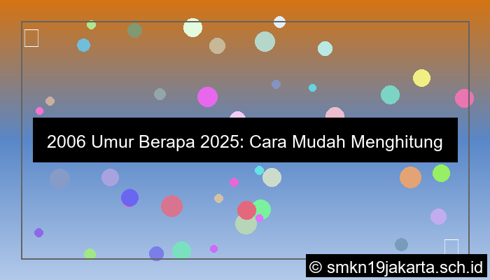 2006 umur berapa 2025