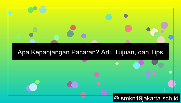 apa kepanjangan pacaran